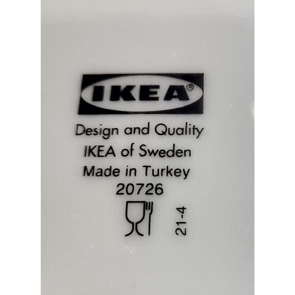 (Qty 1) IKEA Of Sweden White 8" Square Shaped Rounded Edges # 20726 - Picture 7 of 14